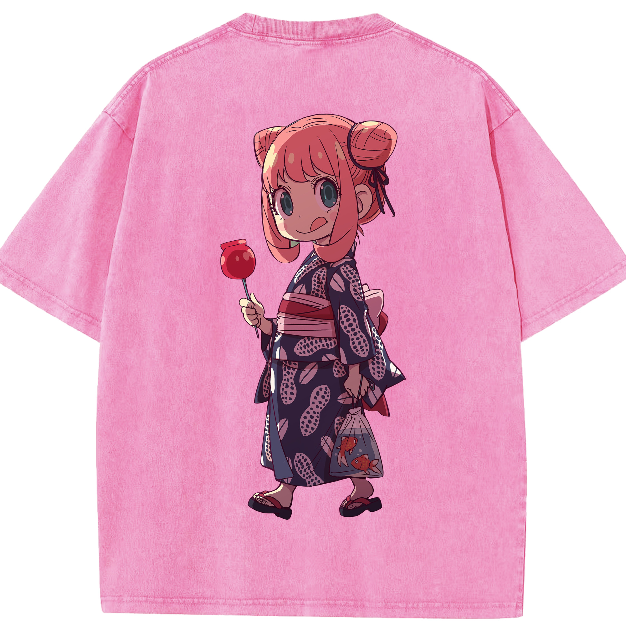 （画像用） SPY×FAMILY间谍家家酒 綿100% ヴィンテージ風 半袖Tシャツ（背面プリント）